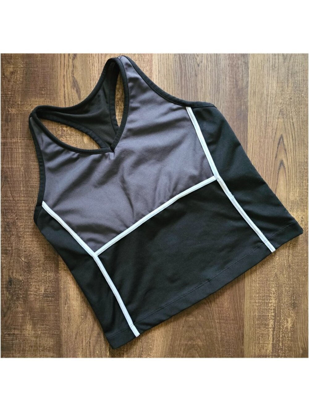 Jockey Bodywear V-Neck Racer Back Fitted Crop Tank Top, L